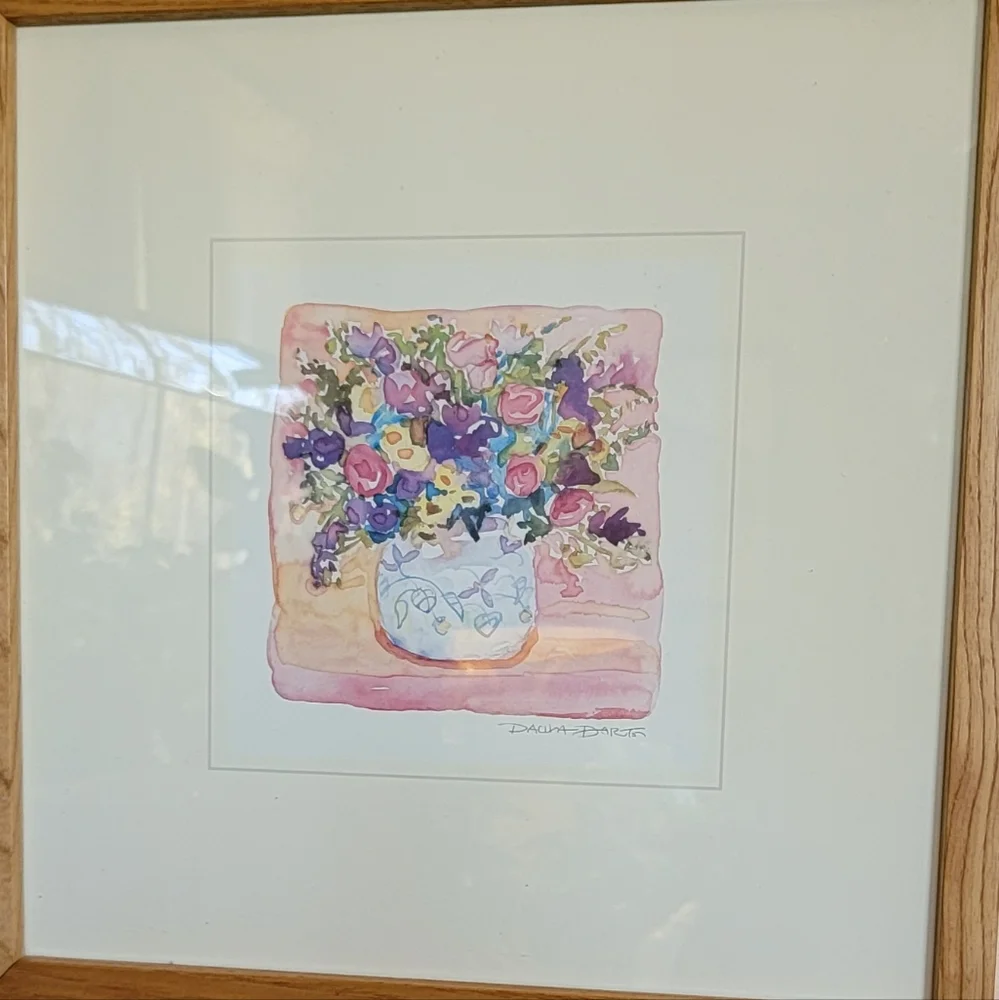LMHOLD 🌺Framed Watercolor - Picture 1 of 6